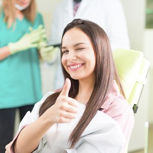 Patient in Little Ferry smiling at dental emergency appointment